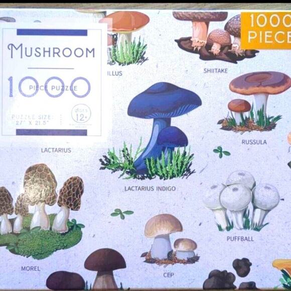 1000 Piece Colorful Mushroom Puzzle - Picture 1 of 3